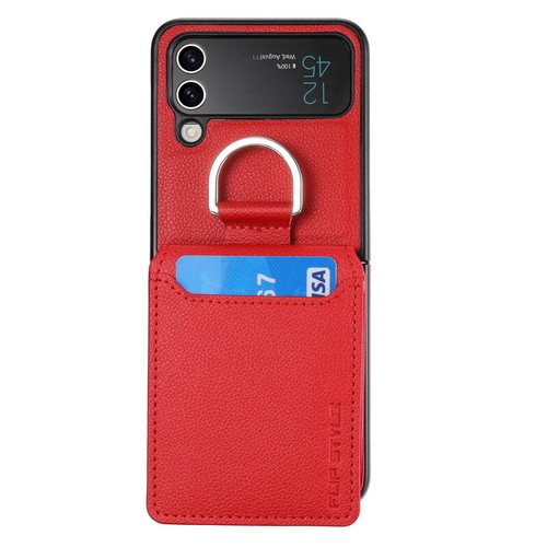 For Samsung Z Flip6 Flip5 Flip4 3 ShockProof Leather Card Slot Ring Case Cover - Picture 39 of 40