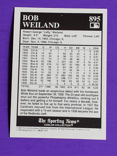 Tarjetas coleccionables de béisbol 1993 1994 colección Conlon tú eliges 50% de descuento 2 o más - Imagen 263 de 299