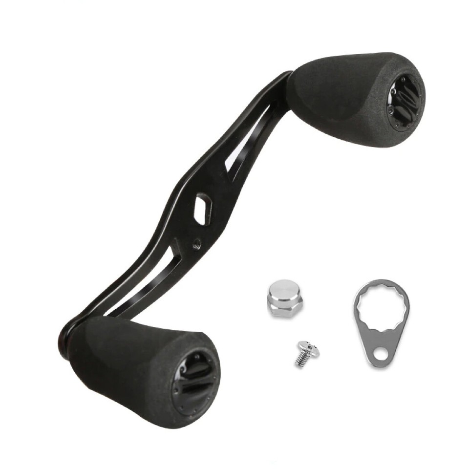 Replacement Fishing Reel Handles Aluminum Fishing Reel Handle With EVA Knob  - Fits Daiwa, Abu Garcia, Lew's & More Aluminum EVA Knob Fishing Reel Handle  For Baitcasting Reels