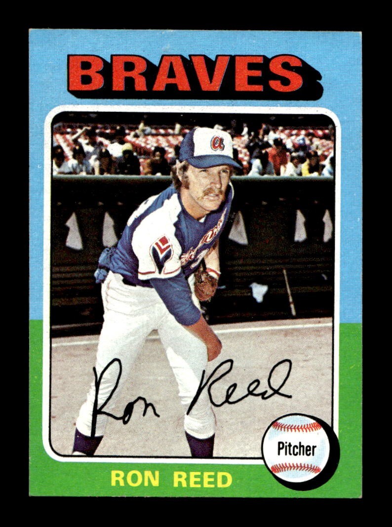 1975 Topps MINI #81 Ron Reed Braves NEAR MINT *y5