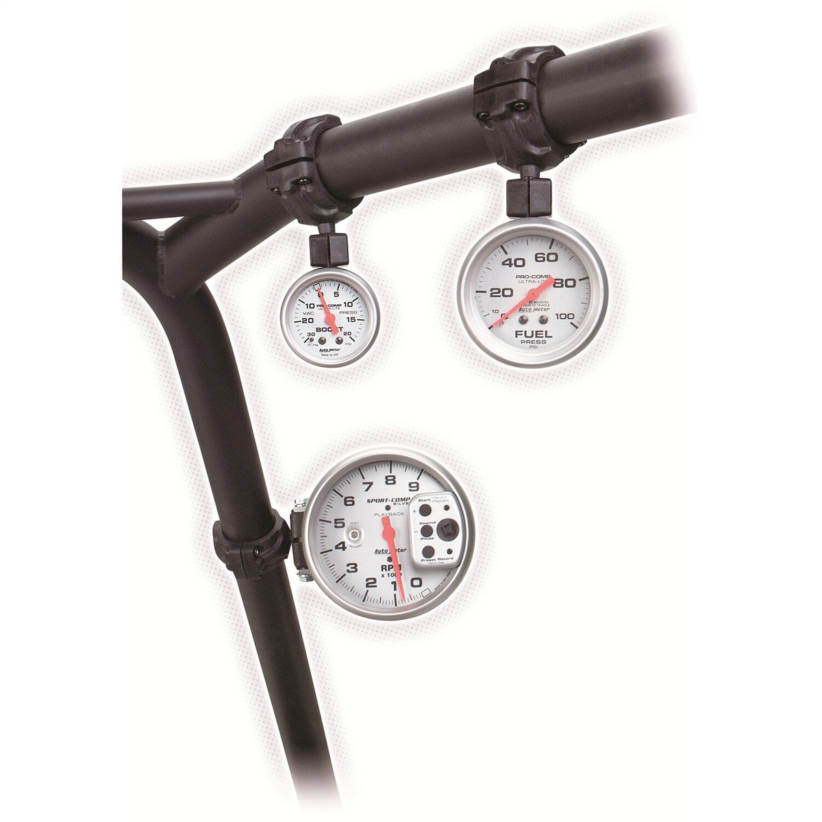 Auto Meter 48006 Black Roll Pod – Holds 2-1/16' Gauge, For 1.75' Roll Cage (Single)
