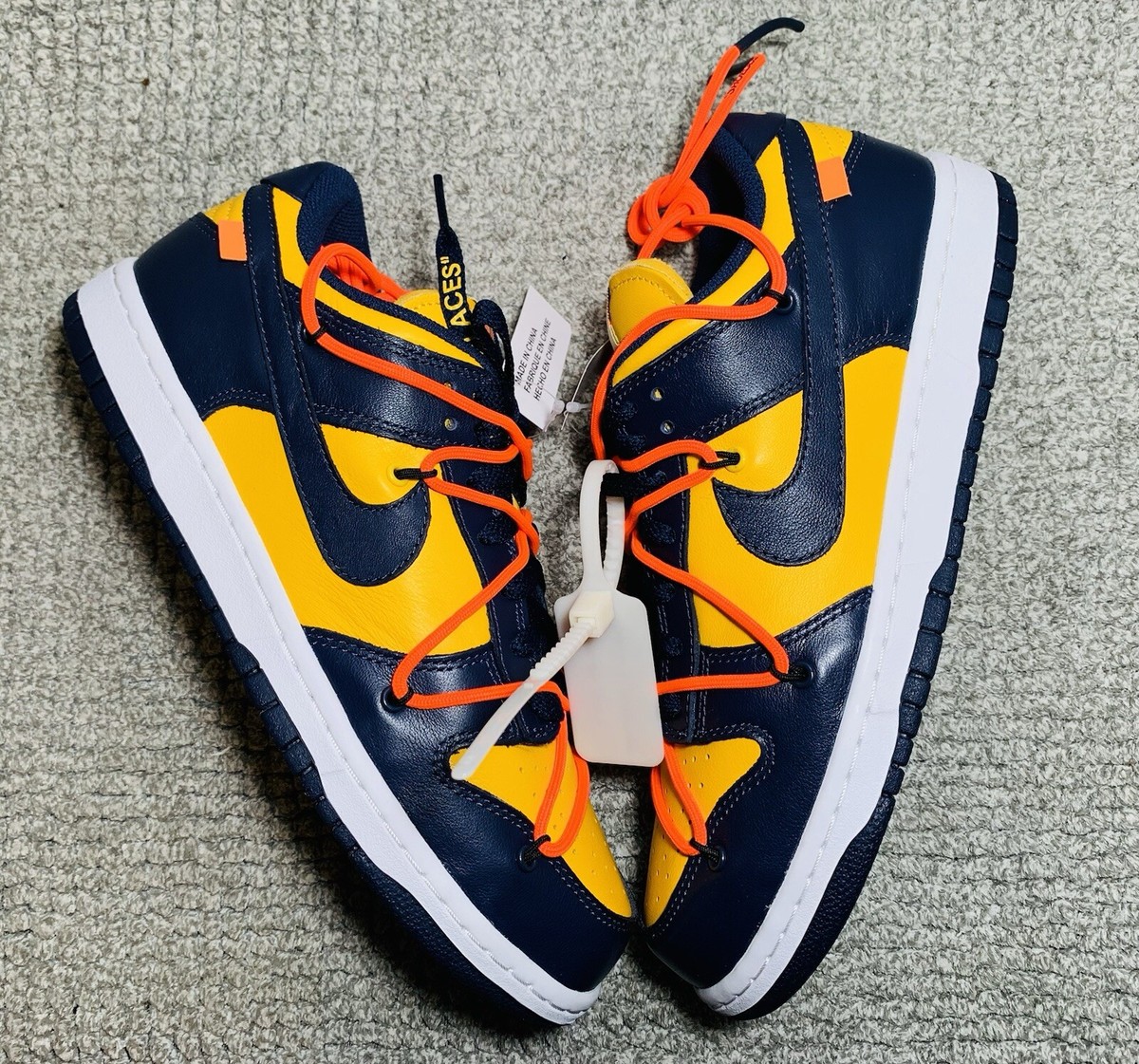 Size 9 - Nike Dunk Low x OFF-WHITE University Gold 2019 Size 9 - Nike Dunk Low x OFF-WHITE University Gold 2019