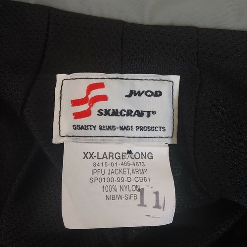 Army Jogging Jacket/Windbreaker Men's 2XL Long Reflective Strip Vented Pit Zips - Picture 9 of 10