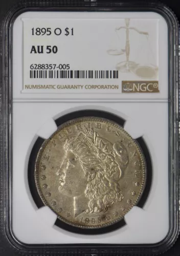 1895-O Morgan Silver Dollar - NGC AU50 - ✪COINGIANTS✪