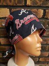 ATLANTA BRAVES Handmade SURGICAL SCRUB CAPS