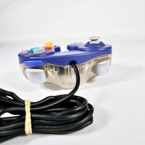 Manette Pad Controller Nintendo Gamecube GC Officiel DOL-003 Clear Purple Jap - Imagen 3 de 4