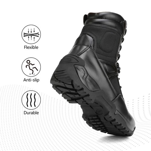 NORTIV 8 Men's Military Tactical Work Boots Hiking Motorcycle Combat Army Boots - Picture 15 of 24