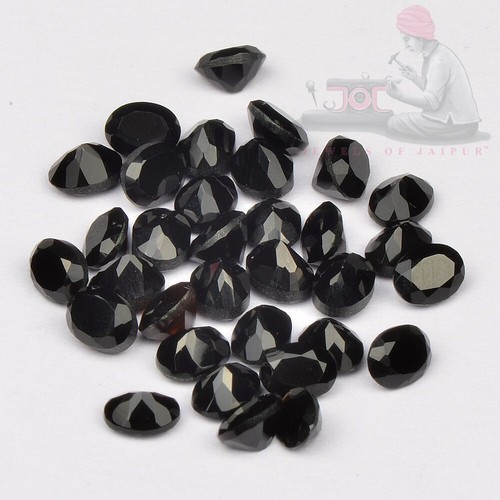 Natural Black Spinel 5x3mm Oval Cut Loose Gemstone Lot 10 Pieces - Picture 2 of 5