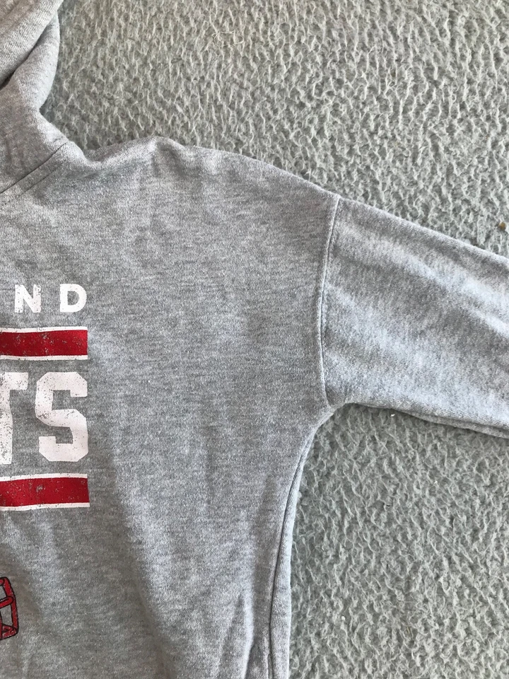 Sudadera con Capucha New England Patriots Para Hombre Pequeña Gris Pullover Bolsillos Suéter con Capucha NFL Foto 4 de 4