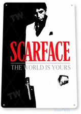 TIN SIGN Scarface Al Movie Poster Home Theater Cave Bar A162