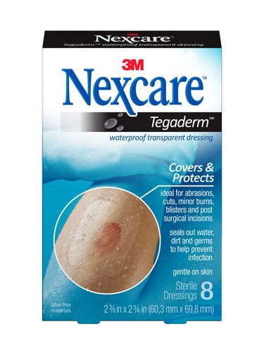 Nexcare Tegaderm Waterproof Transparent Dressing 2.375 x 2.75" 8CT Expire - 12PK - Picture 2 of 7