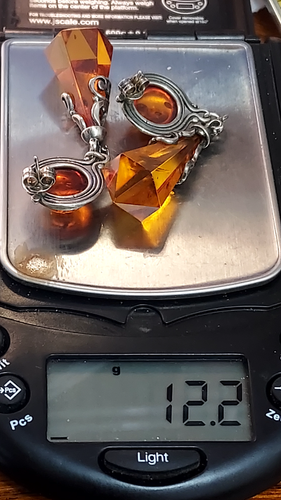 ~**AMBER POST BRIOLETTE DANGLY EARRINGS**~12.2 Grams~STERLING SILVER~2.4" Long - Picture 8 of 8
