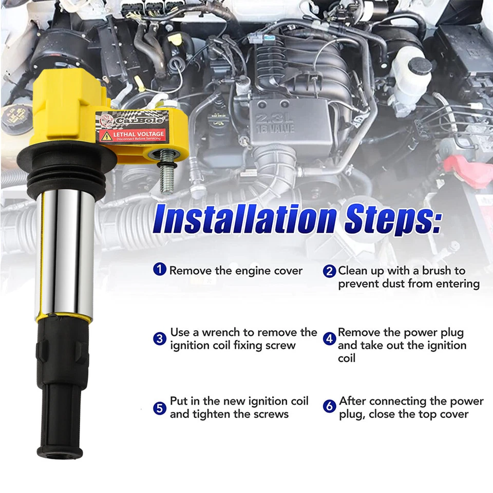 6 Ignition Coil +Spark Plug Pack For Cadillac CTS STS SRX Buick GMC Acadia UF375 - Image 4 of 4