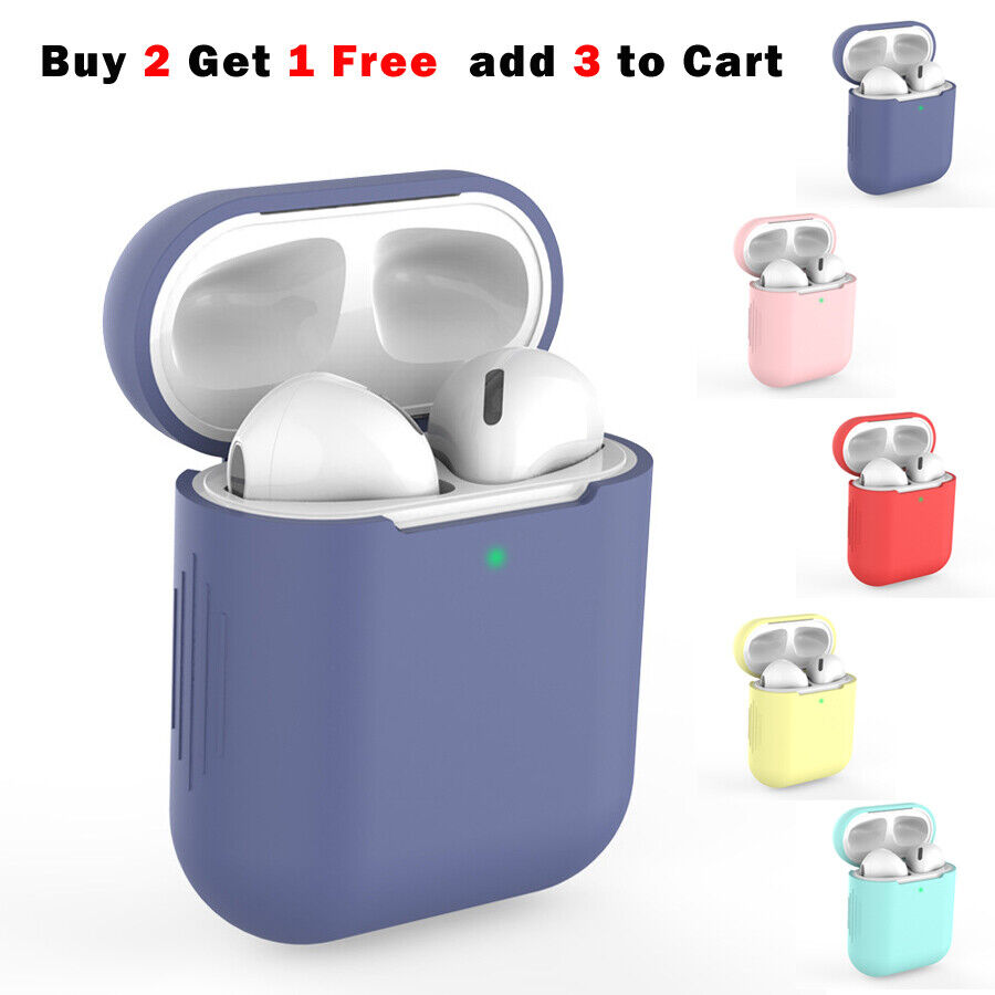 For Apple AirPods Case 1 & 2 LED Visible Silicone Cover Slim Skin Anti Falling - Picture 8 of 11