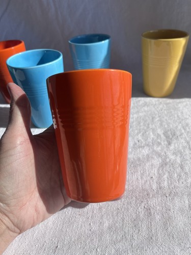 Vintage Homer Laughlin Harlequin Fiesta Tumblers - Picture 2 of 15