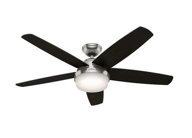 Brand New Hunter Avia 54 Brushed Nickel Brown Led Indoor Ceiling