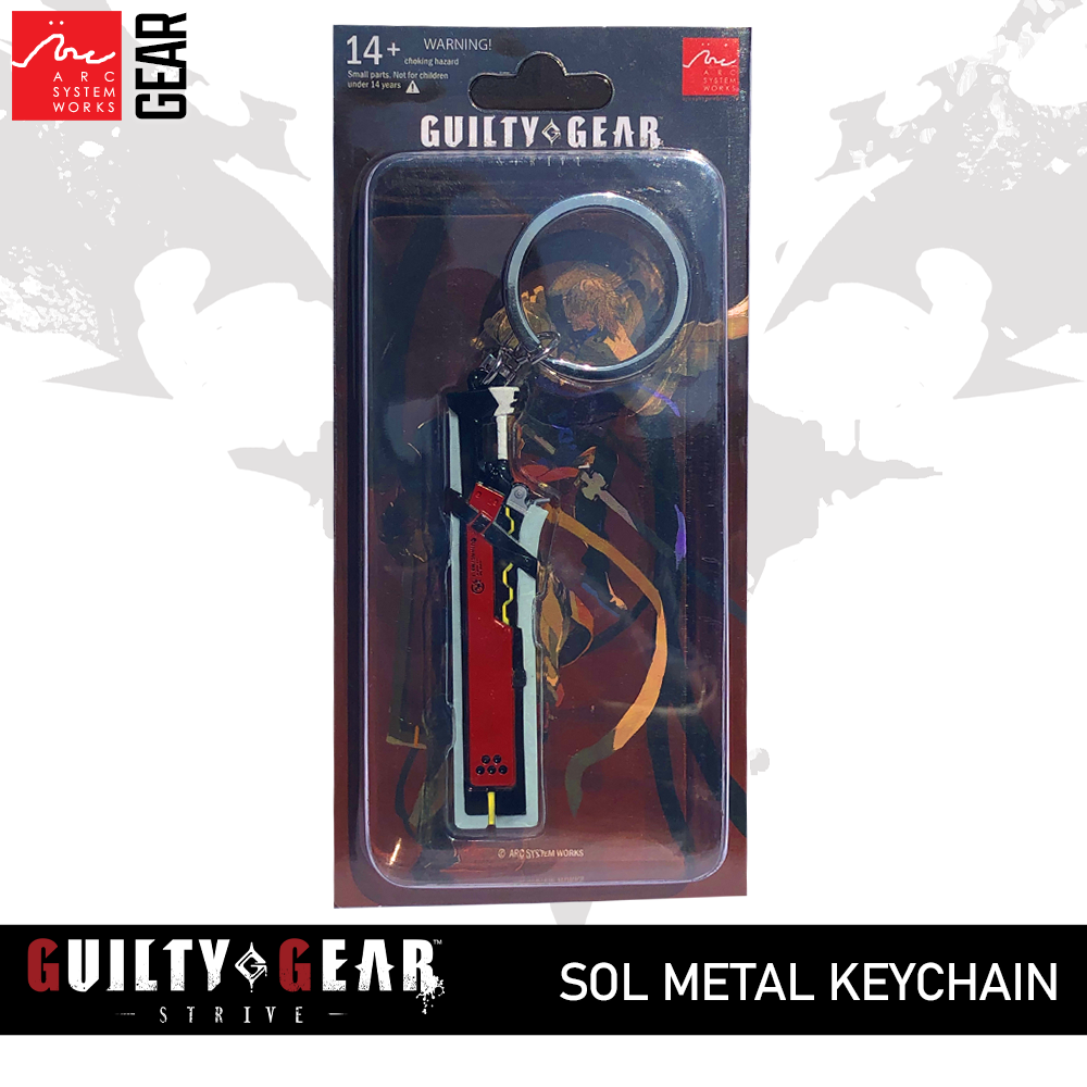 Guilty Gear Strive Sol Badguy Outrage Mk II Sword Metal Keychain