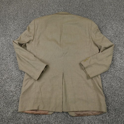Ralph Lauren Chaps Jacket Mens 44L Brown Beige Button Sports Coat Blazer Suit - Picture 12 of 17