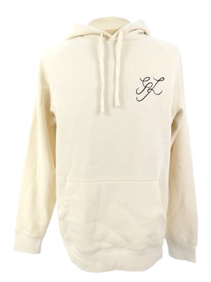 Herren Hoodie Elfenbein Sweatshirt Baumwollmischung Sport Freizeit Größe M AS Farbe