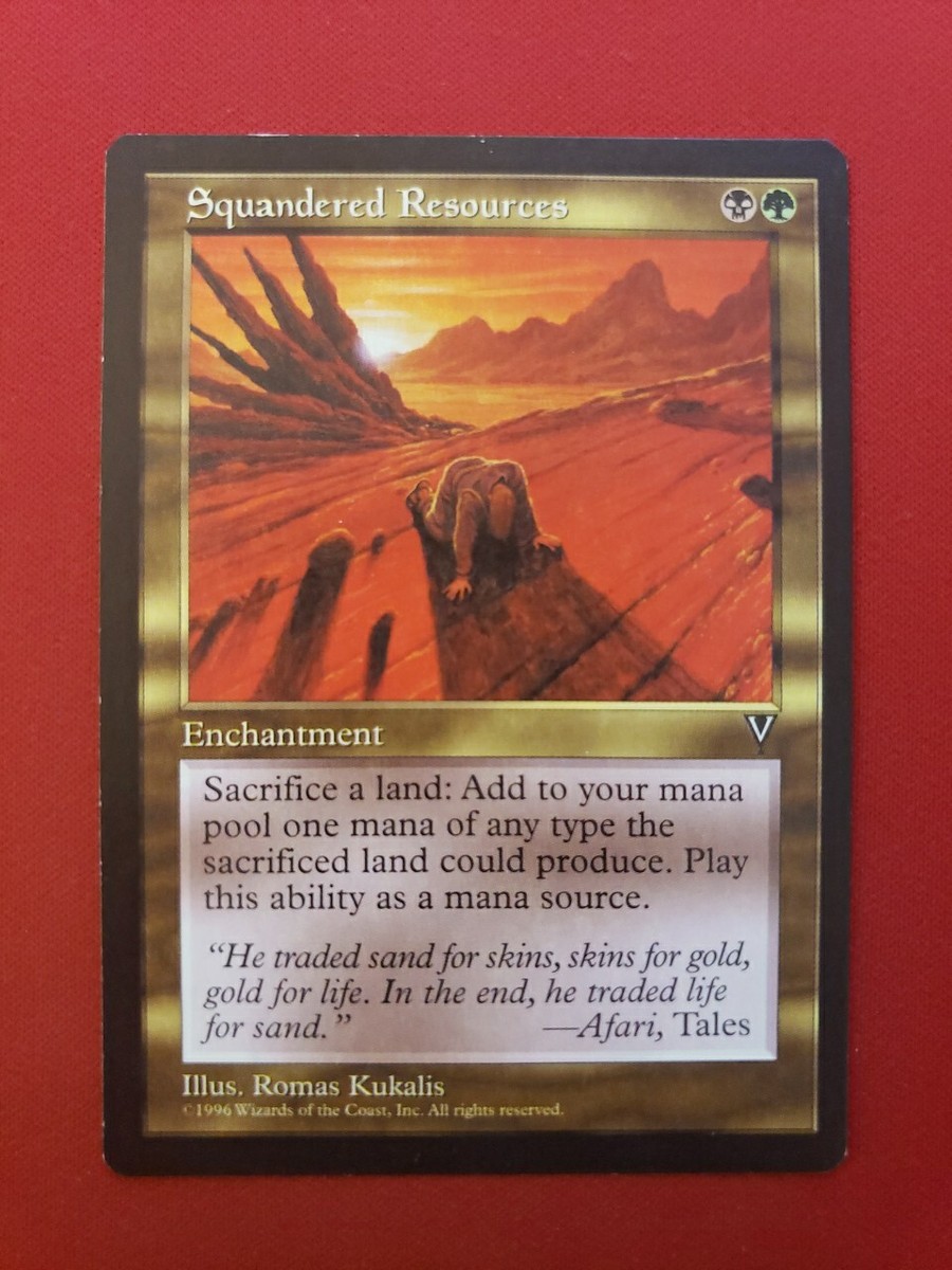 マジック：ザ・ギャザリング Squandered Resources Squandered Resources Visions MTG Magic the Gathering 1 | eBay