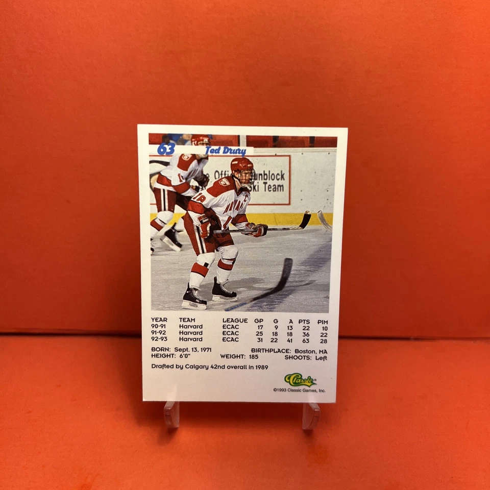 1993-94 Classic Draft Ted Drury #63 Rookie RC EX🦄 - Image 2 of 2