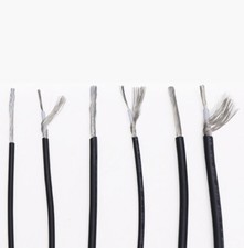 UL1185 Single Core Shielded Wire Black And Grey 10/12/14/16/18/20/22/24/26/28AWG