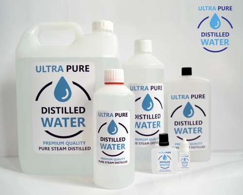 Ultra Distilled Water Pure Steam Distilled Premium Cleaning Many Sizes Fast UK