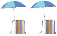 Clamp On Umbrella for Beach Chair or Table 2-Pack NEW W FREE SHIPPING