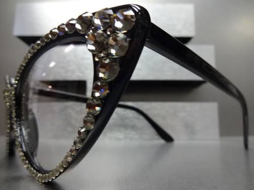 Para mujeres DE COLECCIÓN RETRO OJO DE GATO Estilo Lente Transparente GAFAS Hecho a Mano Marco de Cristal - Imagen 33 de 35