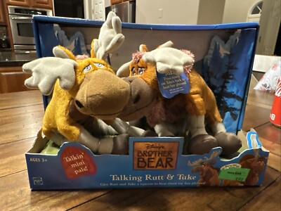 Brother Bear Disney Rutt & Tuke Talking Moose Plush 2003