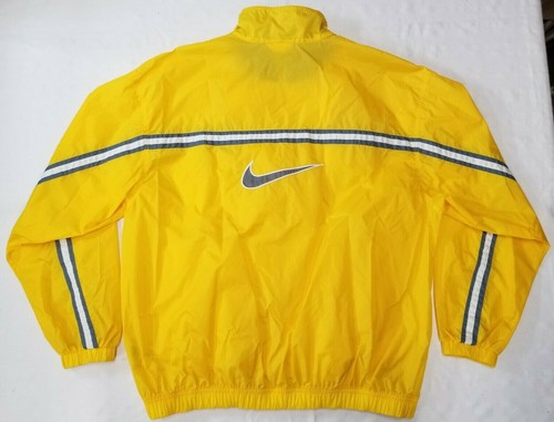 Chaqueta cortavientos Nike con cremallera completa para hombre talla XL vintage años 90 amarillo/gris - Imagen 12 de 12