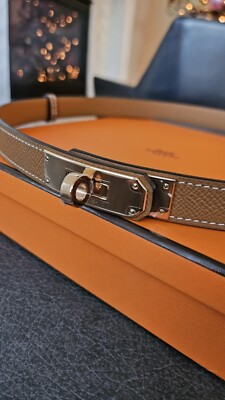 Hermes Kelly 18 Belt Gold Color Rose Gold Hardware | eBay