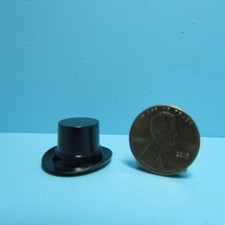 Dollhouse Miniature Gentleman's Black Plastic Top Hat JOS8614