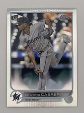 2022 Topps Chrome Edward Cabrera #64 Miami Marlins Baseball Card