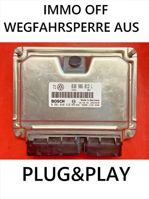 IMMO OFF / Plug&Play ECU VW GOLF 1.9 TDI AHF 0281010112- 038906012L /FastCourier