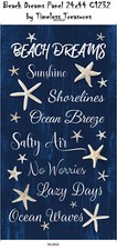 Beach Dreams Panel 24x44 Cotton Quilt fabric Timeless Treasures BTP C1232