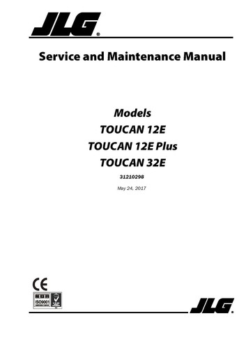 JLG Toucan Vertical Lifts OWNERS PARTS SERVICE Manuals Schematics - MANY MODELS - Picture 119 of 247