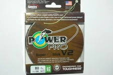 power pro braided fishing line super 8 slick V2  80lb 150yd spool hi-vis aqua