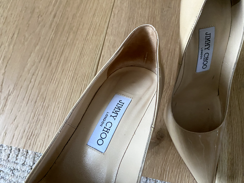 Jimmy Choo Womens Nude Patent Heels 37 UK 4 Great Condition With Box - Picture 12 of 14
