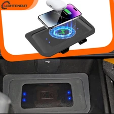 20W Wireless Charging Pad fit for Ford Bronco 2021-2026 2/4-Door Console 