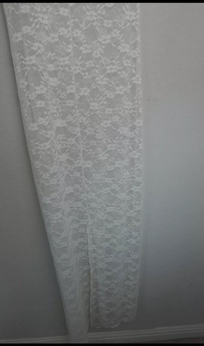 Women's Maxi Dress - Wild Fable White Lace S New With Tags Long Dress Leg Slit - Picture 7 of 8