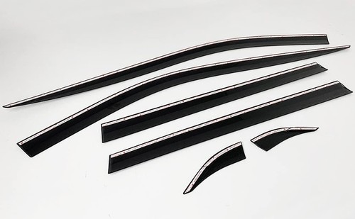 6Pcs Set Dark Smoked Side Window Vent Visor Rain Guard for Toyota RAV4 2019-2021 - Picture 9 of 12