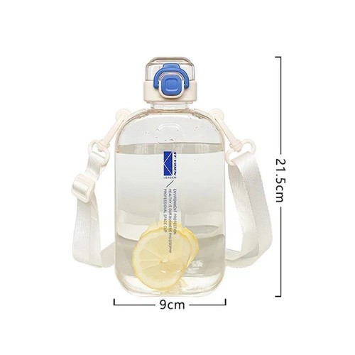 Transparent Water Bottle Portable Travel with Adjustable Strap Bottle Camping - Picture 6 of 33