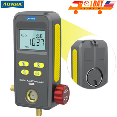 Digital Refrigeration Manometer HVAC Refrigerant Vacuum Tester Manifold Gauge 