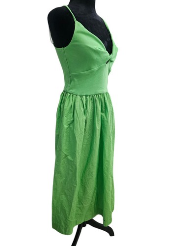 Palletto Midi Nuovo con etichette foro della serratura anteriore in cotone lavorato a maglia ~ Un nuovo giorno ~ Verde - Foto 5 di 8