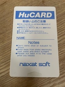 Alien Crash HuCARD naxat PC Engine Japan Q2