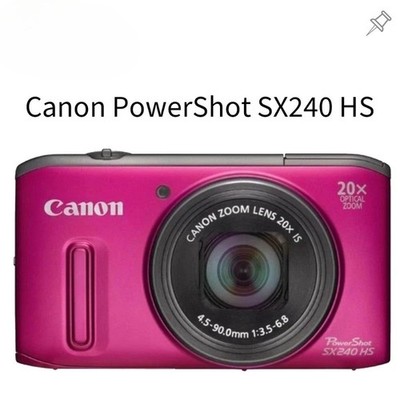 Canon PowerShot SX240 HS Digital Camera 12.1MP 12x Optical Zoom Pink Auto Focus