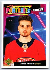 2020-21 Upper Deck UD Portraits Chase Priskie Rookie Florida Panthers #P-53