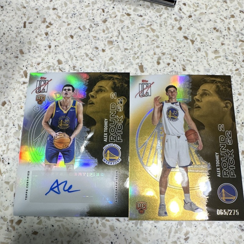 Topps Signature Class 2024-25 Alex Toohey Rookie Auto #065/275 2-Card Lot
