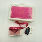 Vintage Barbie Day To Night Pink & White Handbag Purse Briefcase Calculator 7929